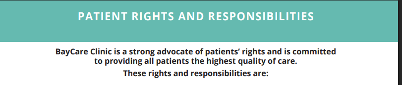 Patient Rights and Responsibilities